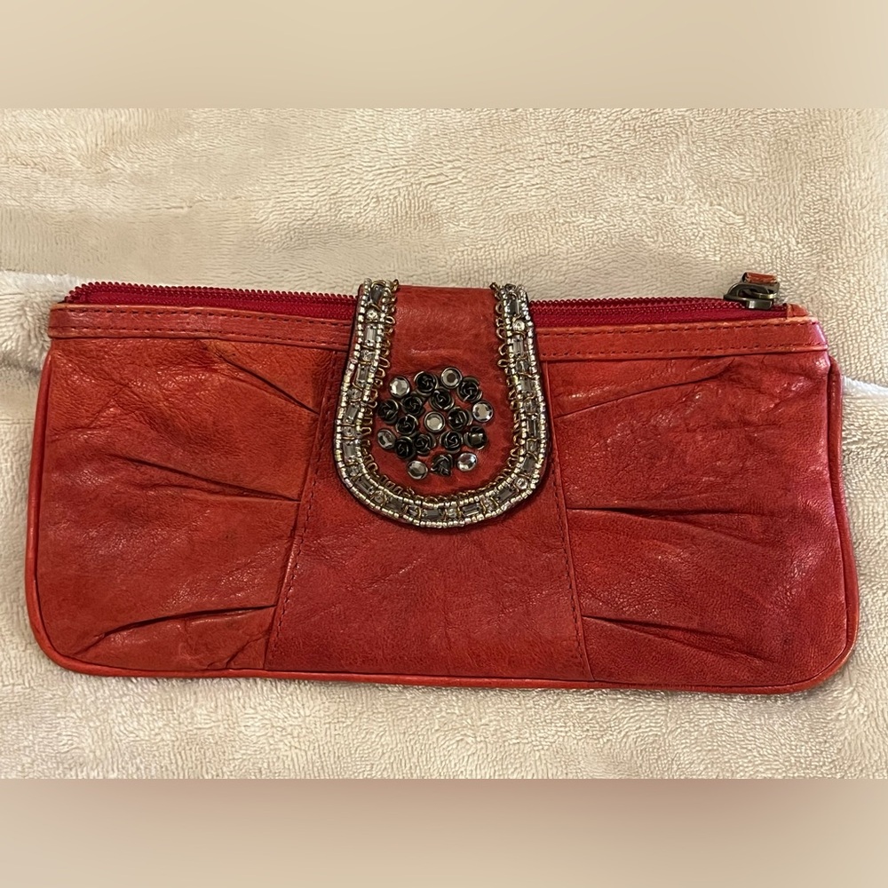 Fossil Vintage Glam Red Clutch